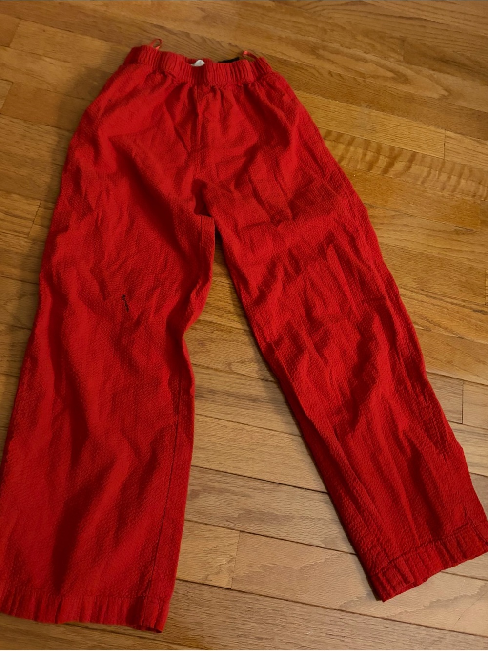 Bright Red Casual Elastic Waist Pants kids size 8 never worn no tag matching set